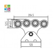 Alutech SGN.01.140 тележка роликовая