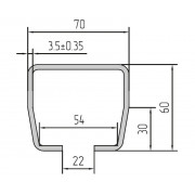 Alutech комплект с неоцинкованной шиной SG.01.002.А 7 метров и стальными роликами для ворот до 450кг