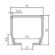 Alutech комплект с неоцинкованной шиной SG.02.002.А 7 метров и стальными роликами до 700кг