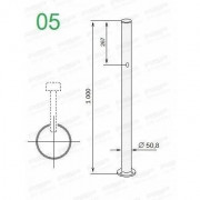 ASP-D50,8-05 стойка с отверстием