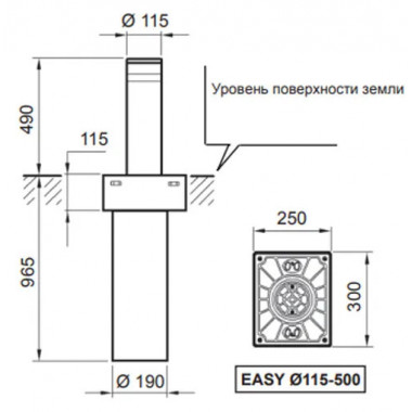 BFT EASY 115/500 боллард электромеханический без подсветки