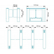 Блокпост РСП 600 турникет распашной