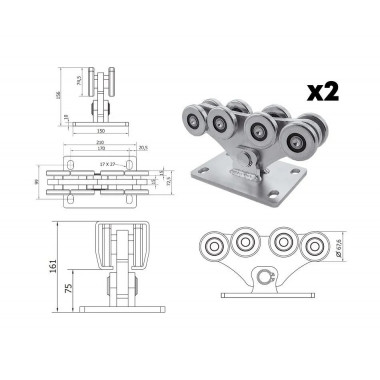 CAME KIT VITA ME 03 (1710043) комплект консольного оборудования до 700 кг для откатных ворот