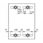 CAME GRM 4 (1700186) скоба направляющая верхняя с 4 роликами