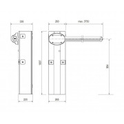 CAME G3750 DX (001G3750) тумба шлагбаума для правостороннего монтажа