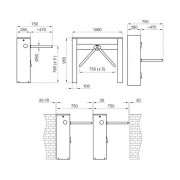 CAME TWISTER 700 001PST700EN-02 турникет тумбовый моторизованный с автоматической системой антипаники