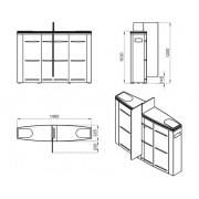 CAME SLIDING GATE SG55 001SG55MS боковой модуль раздвижного турникета ширина прохода 550 мм (левый или правый)