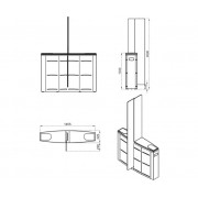 CAME SLIDING GATE SG55 001SG55TS боковой модуль раздвижного турникета ширина прохода 550 мм (левый или правый)