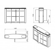 CAME SLIDING GATE SG55 001SG55SC центральный модуль раздвижного турникета ширина прохода 2х550 мм