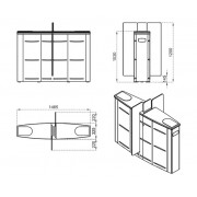 CAME SLIDING GATE SG55 001SG55MC центральный модуль раздвижного турникета ширина прохода 2х550 мм