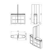 CAME SLIDING GATE SG55 001SG55TC центральный модуль раздвижного турникета ширина прохода 2х550 мм