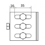 CAME DB 57 (1700138) Кронштейн крепления направляющего рельса, вертикальное крепление
