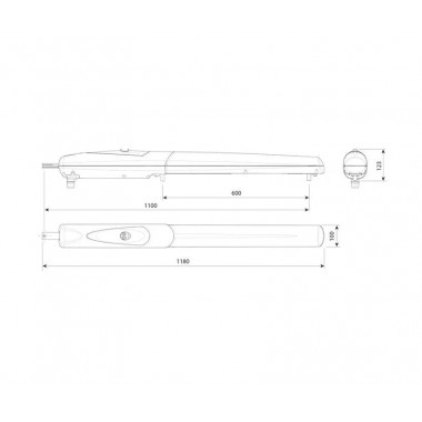 CAME AX5024 (001AX5024) привод линейный с энкодером для створок до 5 м