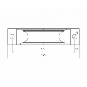 CAME WSO 824 (1700039) Колесо с подшипником, полукруглое сечение, D-80, с внутренним кронштейном, до 300 кг