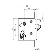 CAME LOCK L (1700053) Замок-крюк с ключом для откатных ворот без автоматики с ответной частью
