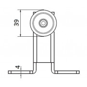 CAME ES 50 PN (1700090) Ограничитель хода, 110х95 мм, крепление винтами