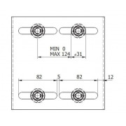 CAME GRS 4 (1700185) Скоба направляющая верхняя с 4 роликами, 0-124 мм