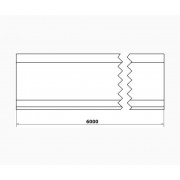 CAME VECTOR 6 (1720101) Рельс оцинкованный, полукруглое сечение, под цементирование, 6 м