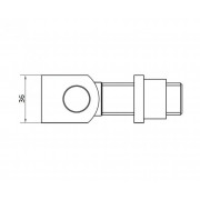 CAME H 24 (1700095) Петля регулируемая с гайкой, 52-84 мм, М24, под сварку