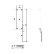 CAME KL 70 L (1700148) Замок вертикальный для подвесных промышленных ворот, левый