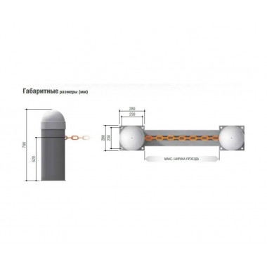 CAME CAT-X / CAT1AAGS (803BC-0010) колонна с приводом и блоком управления