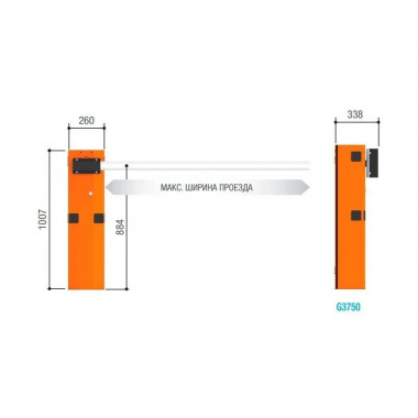 CAME GARD 3750 дюралайт комплект шлагбаума 3.75 м