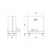 DEA GULLIVER/N/3P/M электропривод для откатных ворот