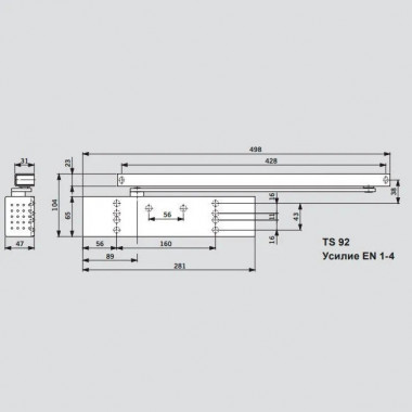 Dorma TS-92 B EN 1-4 белый 42020111 доводчик до 120 кг Dorma TS-92 B EN 1-4 белый 42020111 доводчик до 120 кг