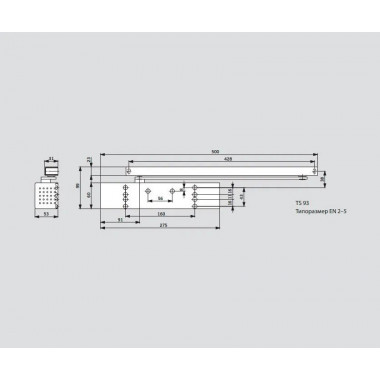 Dorma TS-93 B BC+DC EN 2-5 серый 43020001 доводчик до 150 кг