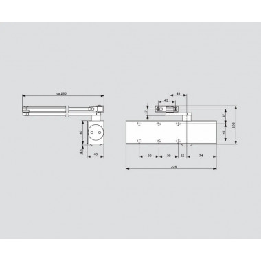 Dorma TS-73V 2-4 BCA серый 37010101 доводчик до 120 кг