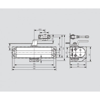 Dorma TS-77 EN4 коричневый 76060103 доводчик до 90 кг