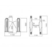 DormaKaba Easy Slide 70 (19990024) турникет скоростной проход с раздвижными створками