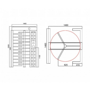 DormaKaba Easy High 20 (19990029) полноростовый турникет