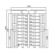 DormaKaba Easy High 50 (19990032) полноростовый двухпроходной турникет