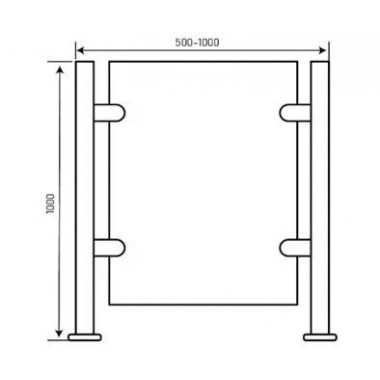 DormaKaba Easy Rail 20 комплект ограждения (без стекла)