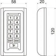 IronLogic Matrix-IV мод. EHT Metal Keys (9479 / 6207 / 15694) накладной антивандальный считыватель с клавиатурой