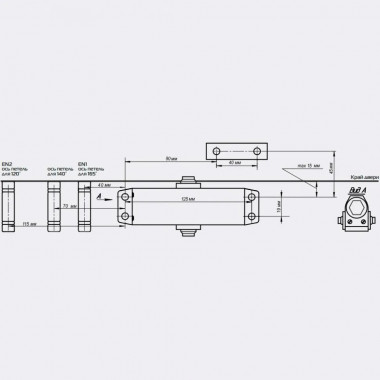 NOTEDO DC-040 серебро  доводчик до 40 кг