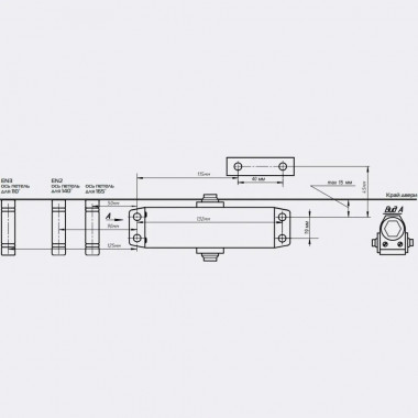 NOTEDO DC-060 серебро доводчик до 60 кг NOTEDO DC-060 серебро доводчик до 60 кг