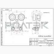 Ролтэк 211.RC35 Тележка для подвесных ворот с креплением под болт до 100 кг. ЛАЙТ (RC35)