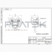 Ролтэк 213.RC59 Тележка для подвесных ворот с отверстием закругленная до 350 кг. ЭКО (RC59)