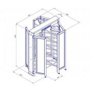 Ростов-Дон ПР1С/3М2 (0886) полноростовой роторный турникет
