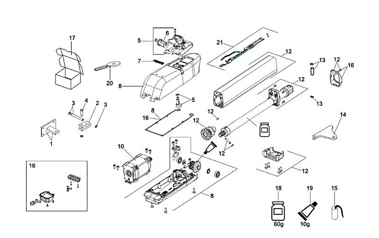 Запчасти для привода FAAC 415 L LS